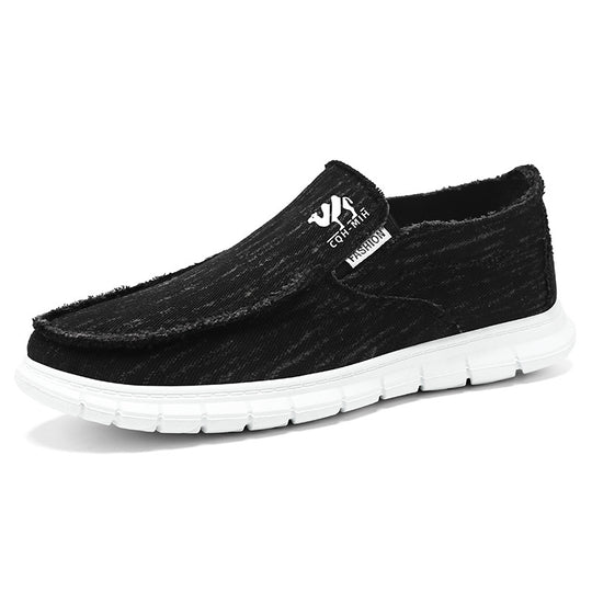 Damen Bequeme Slip-On Sneakers aus robustem Denim Material EB