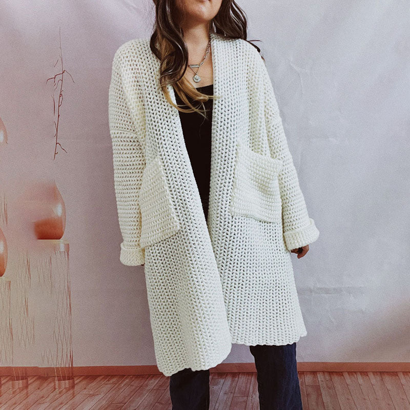 EB | Einfarbige Strickjacke