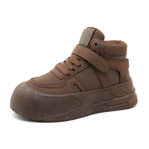 Damen Sportliche High-Top Sneakers mit praktischem Klettverschluss und strapazierfähigem Obermaterial EB