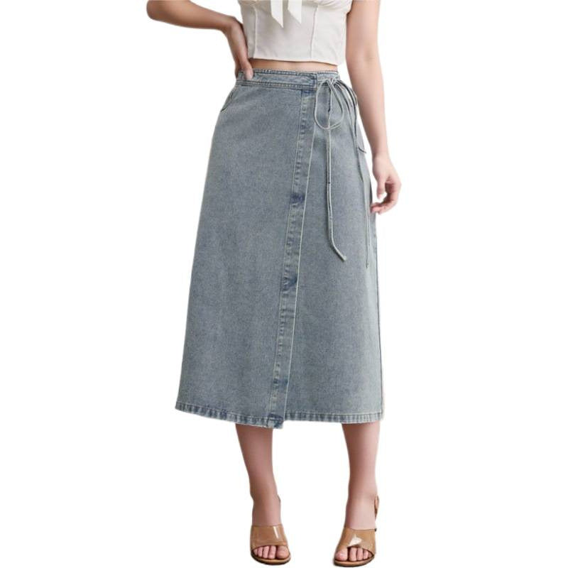 Damen Maxirock mit zeitlosem Wickeldesign und Gürteldetail EB