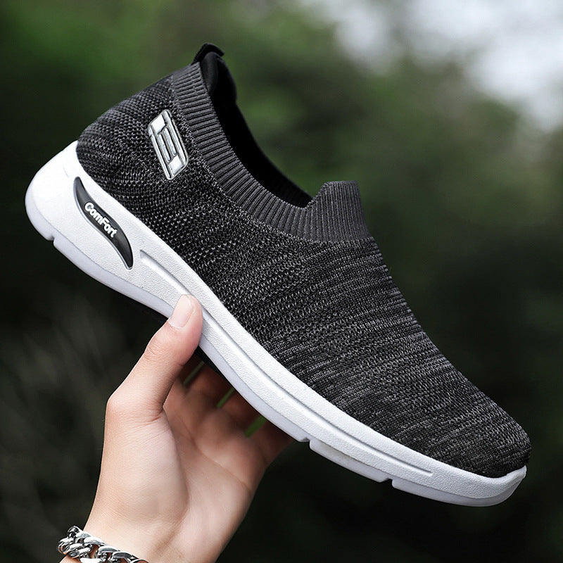 Damen Elastische Slip-On Laufschuhe mit atmungsaktiver Mesh-Oberfläche EB