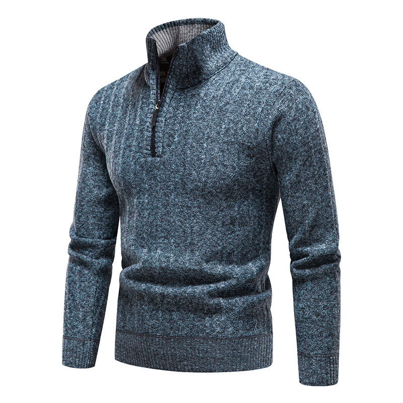Herren modischer Rollkragenpullover mit Reißverschluss EB