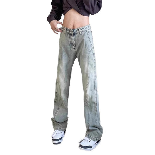 Herren weite Denim-Jeans mit modischem Used-Look EB