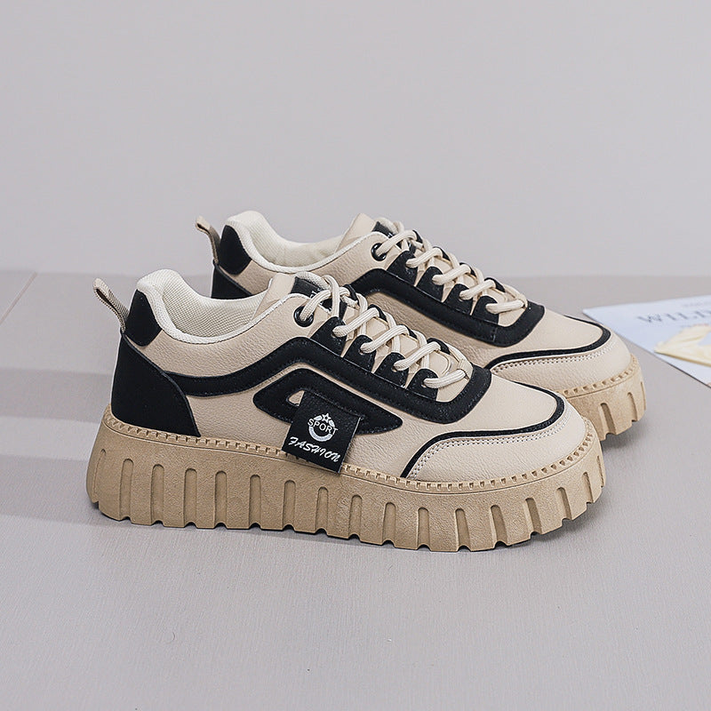 Damen Plattform Sneakers mit bequemem und leichtem Obermaterial EB