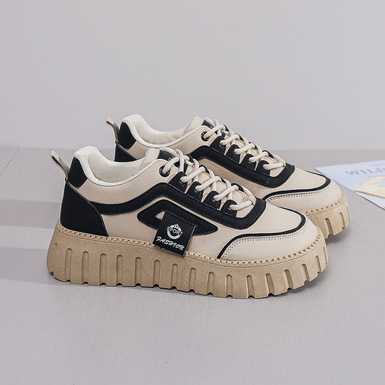 Damen Plattform Sneakers mit bequemem und leichtem Obermaterial EB