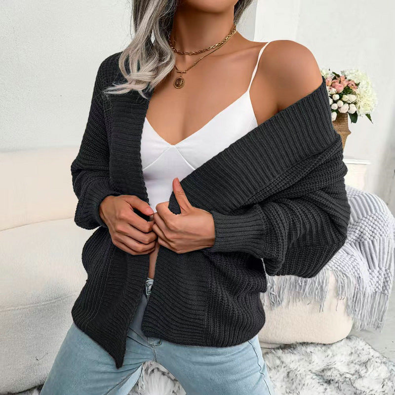 Damen gemütlicher Strickcardigan mit oversized Schnitt EB