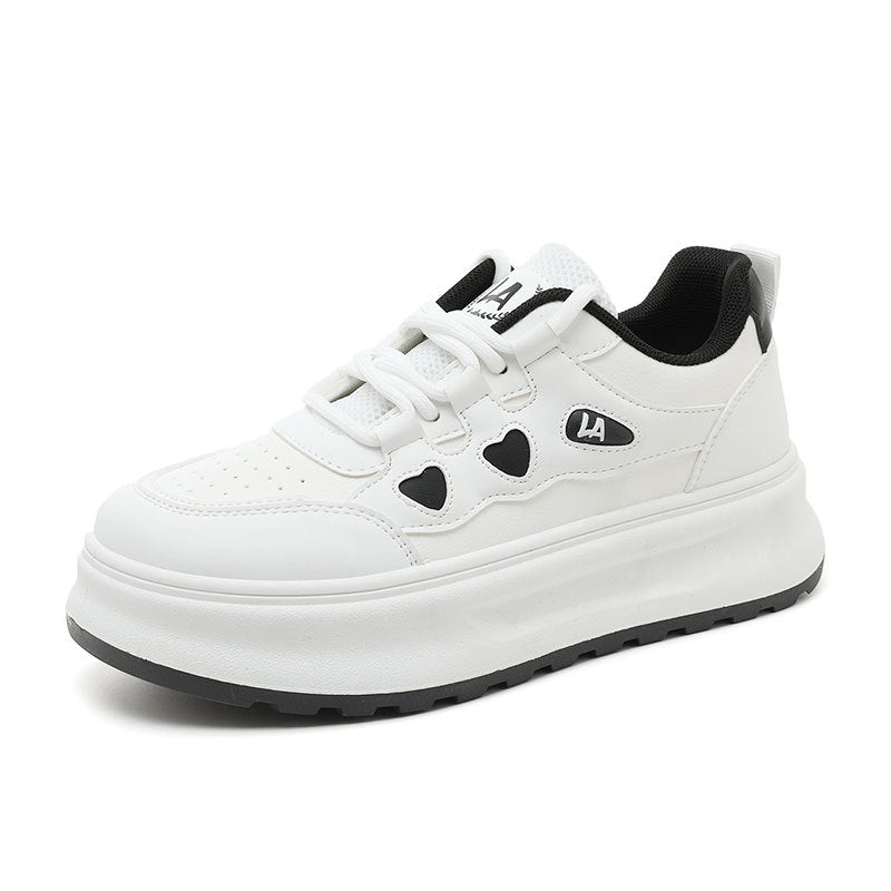 Damen modische Sneakers mit Herz-Applikationen und dämpfender Laufsohle EB