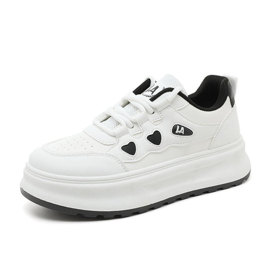 Damen modische Sneakers mit Herz-Applikationen und dämpfender Laufsohle EB