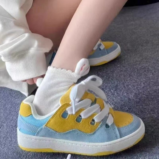 Damen Sportliche Sneakers mit detailverliebtem Farbdesign und gepolsterter Innensohle EB