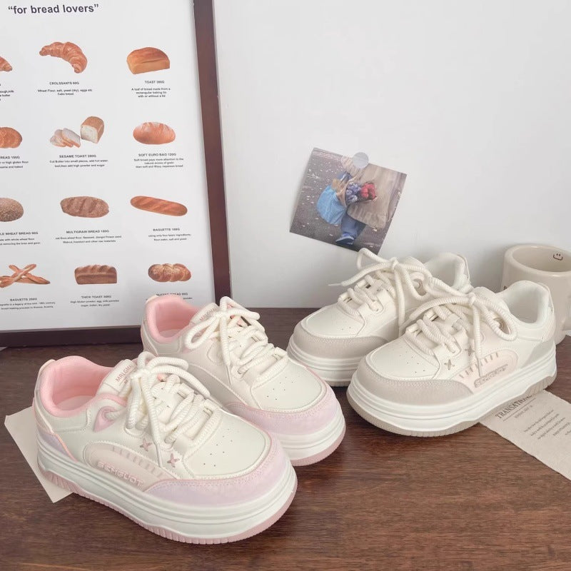 Damen Komfortable Plateausneaker mit atmungsaktivem Obermaterial und dämpfender Sohle EB