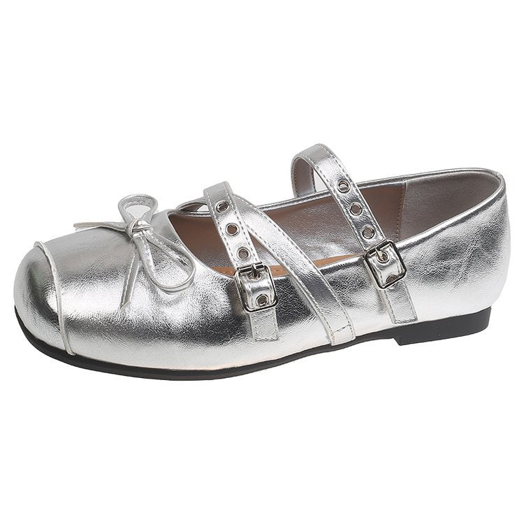 Damen Ballerina-Pumps mit dekorativen Riemchen und komfortablem Fußbett EB