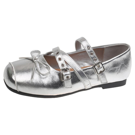 Damen Ballerina-Pumps mit dekorativen Riemchen und komfortablem Fußbett EB