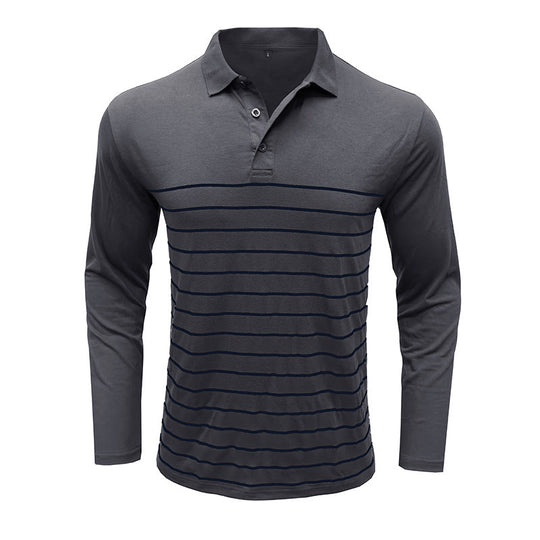 EB | Pique Pullover Slim Passform Baumwollstrick Elegantes Streifenmuster