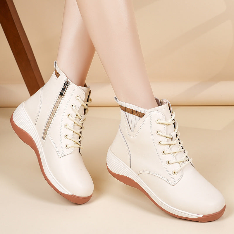 Damen Hohe Schnürstiefel mit flexiblem Tragekomfort und stylischem Design EB