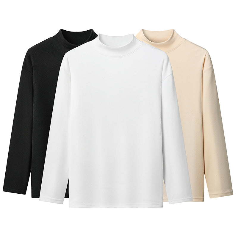 Damen Stehkragen Langarmshirt aus hochwertigem Material EB
