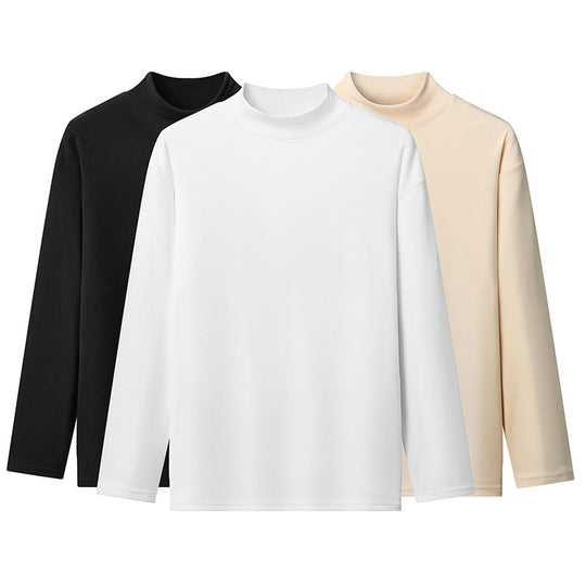 Damen Stehkragen Langarmshirt aus hochwertigem Material EB
