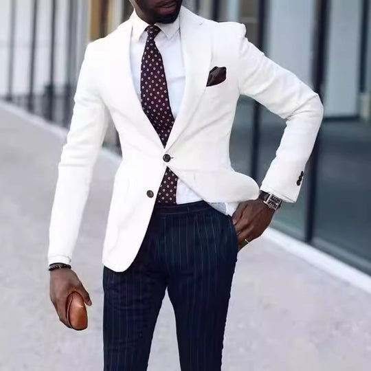 Herren eleganter Leinenblazer mit schmalem Schnitt EB