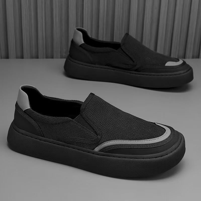 Damen Slip-On Sneakers mit atmungsaktiver Mesh-Oberfläche und gepolsterter Sohle EB