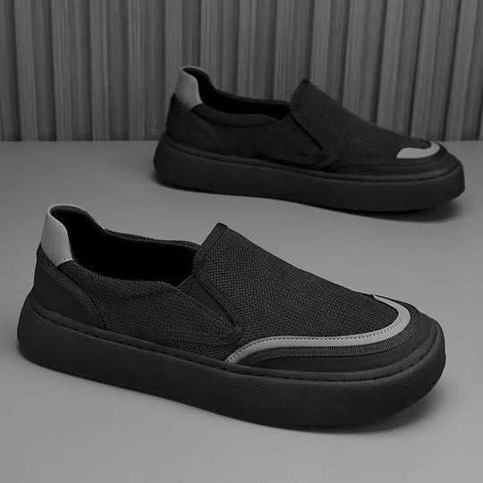 Damen Slip-On Sneakers mit atmungsaktiver Mesh-Oberfläche und gepolsterter Sohle EB