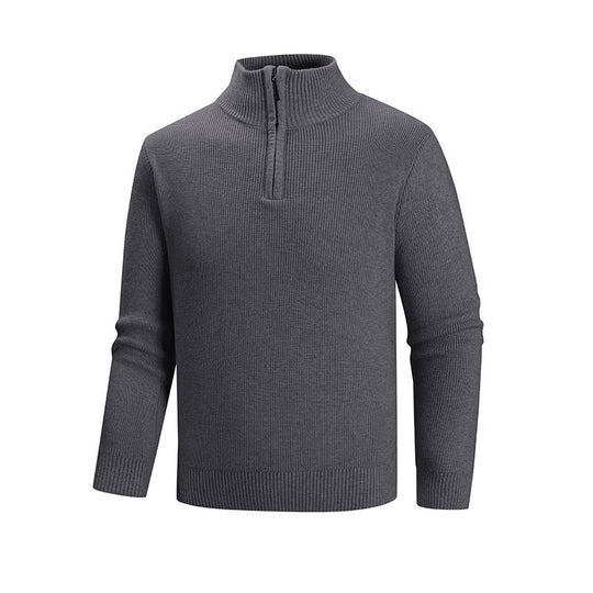 Herren Rollkragenpullover mit modernem Reißverschluss EB