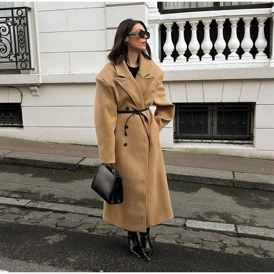 Damen eleganter Oversized-Trenchcoat EB