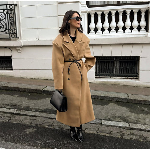 Damen eleganter Oversized-Trenchcoat EB