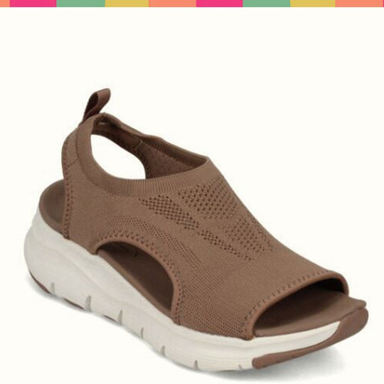 Damen Atmungsaktive Freizeitsandalen mit elastischer Strickoberfläche EB
