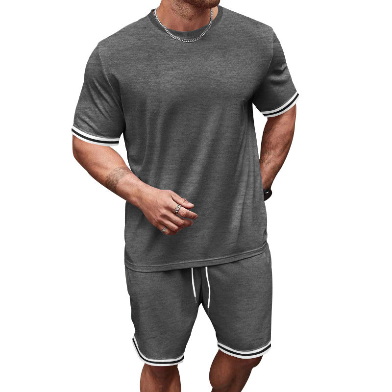 Herren Sportliches Freizeit-Set mit kontrastierenden Details EB