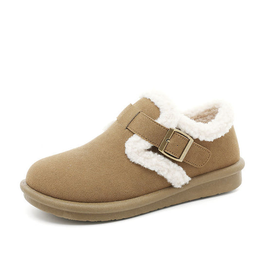 Damen Hausschuhe mit warmem Fleece-Futter und verstellbarem Riemen EB