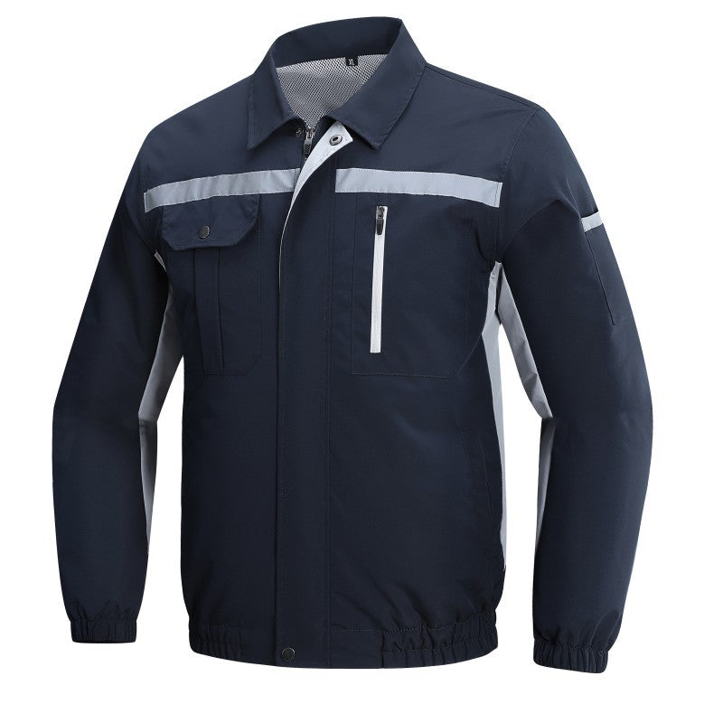 Herren nan atmungsaktive Arbeitsjacke mit integrierten Rückenlüftern und reflektierenden Streifen EB
