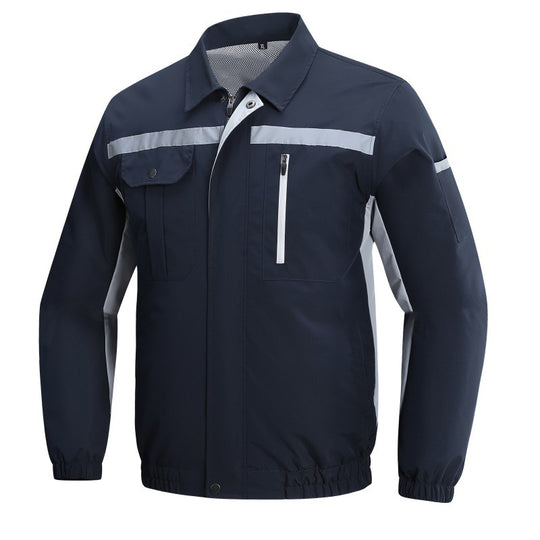 Herren nan atmungsaktive Arbeitsjacke mit integrierten Rückenlüftern und reflektierenden Streifen EB