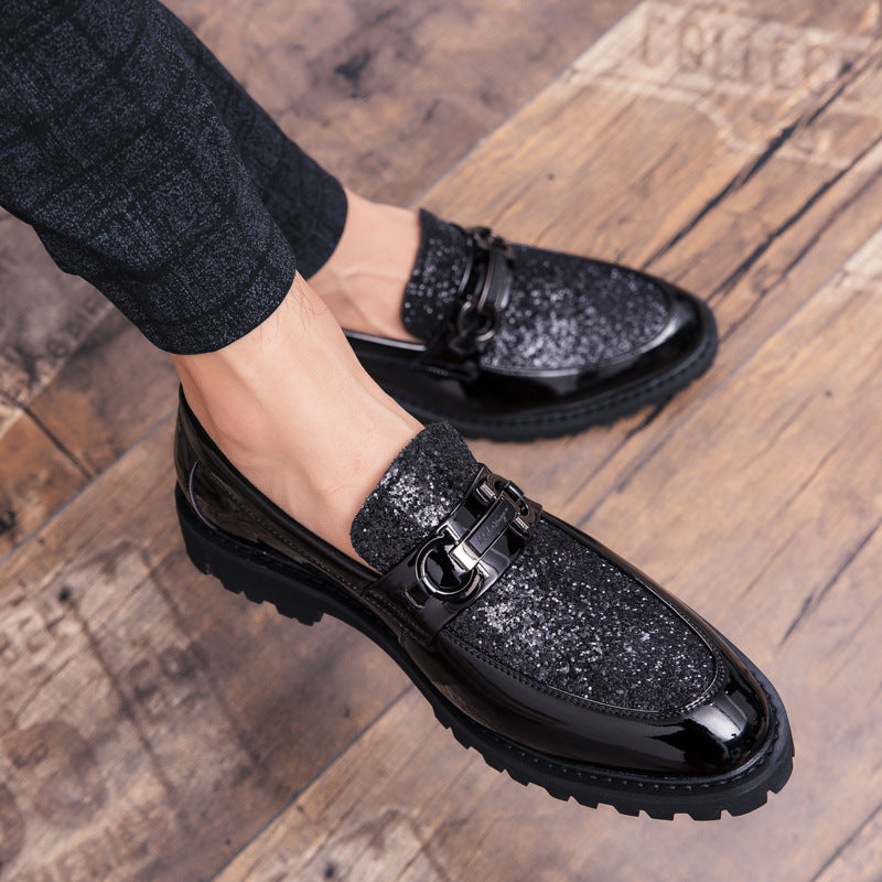 Damen Elegante Mokassins mit glitzerndem Obermaterial EB