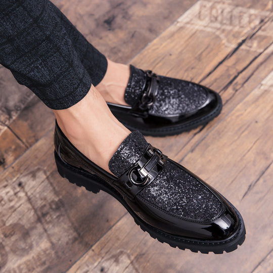Damen Elegante Mokassins mit glitzerndem Obermaterial EB