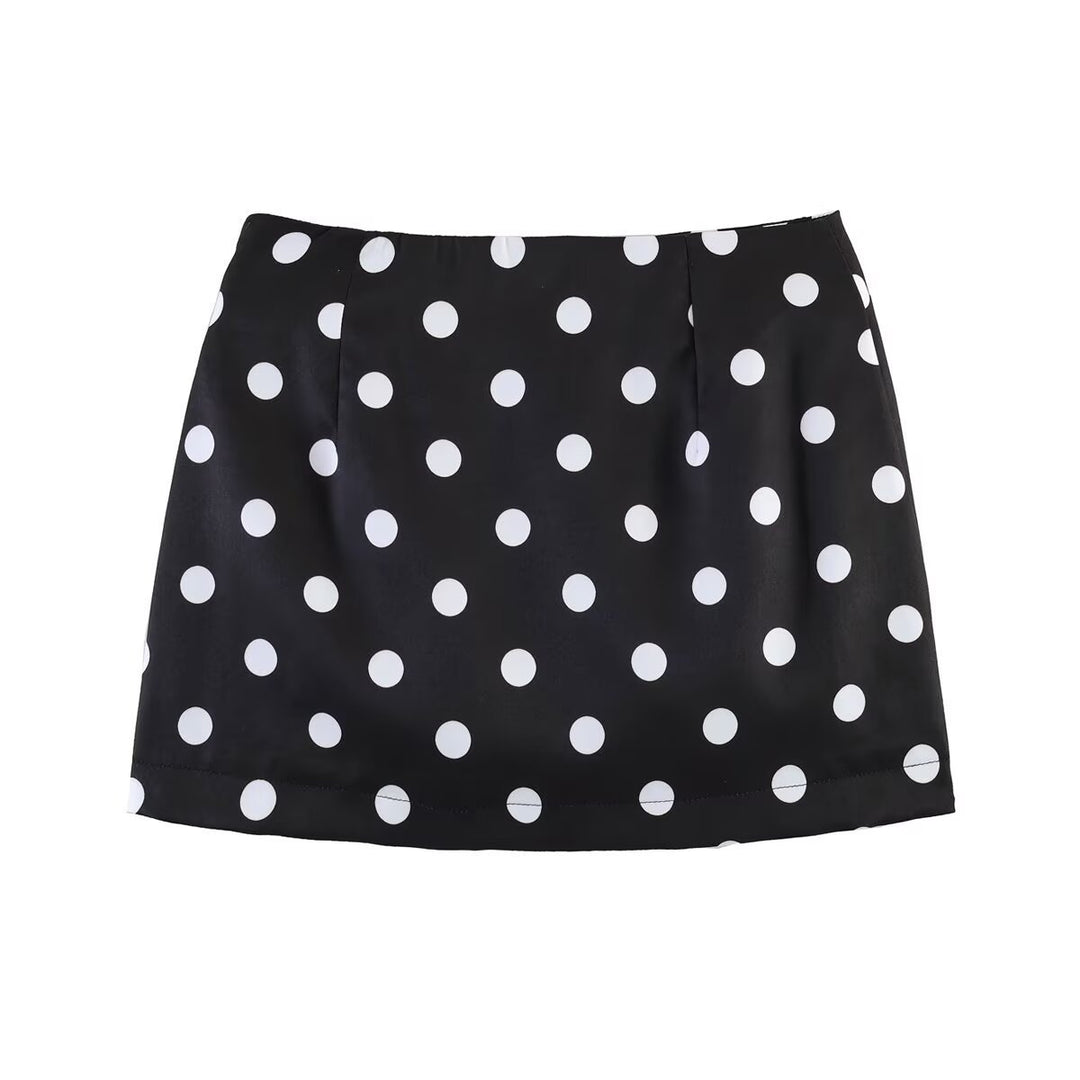 Damen Minirock mit trendigem Punkte-Design und elastischem Bund EB