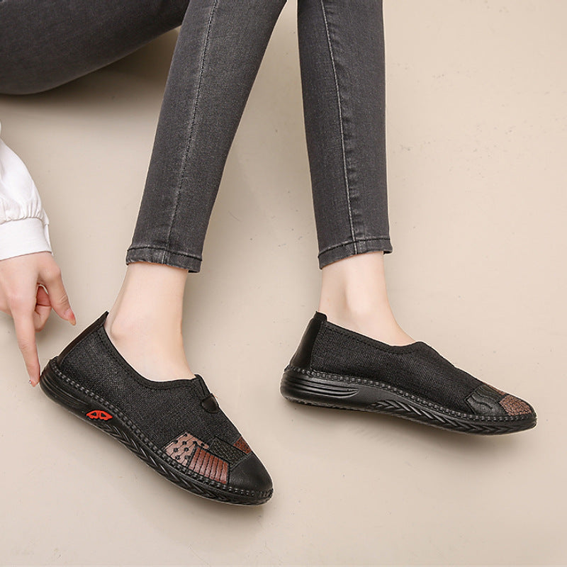 Damen komfortable Slip-On Schuhe mit einzigartigem kreativen Design EB