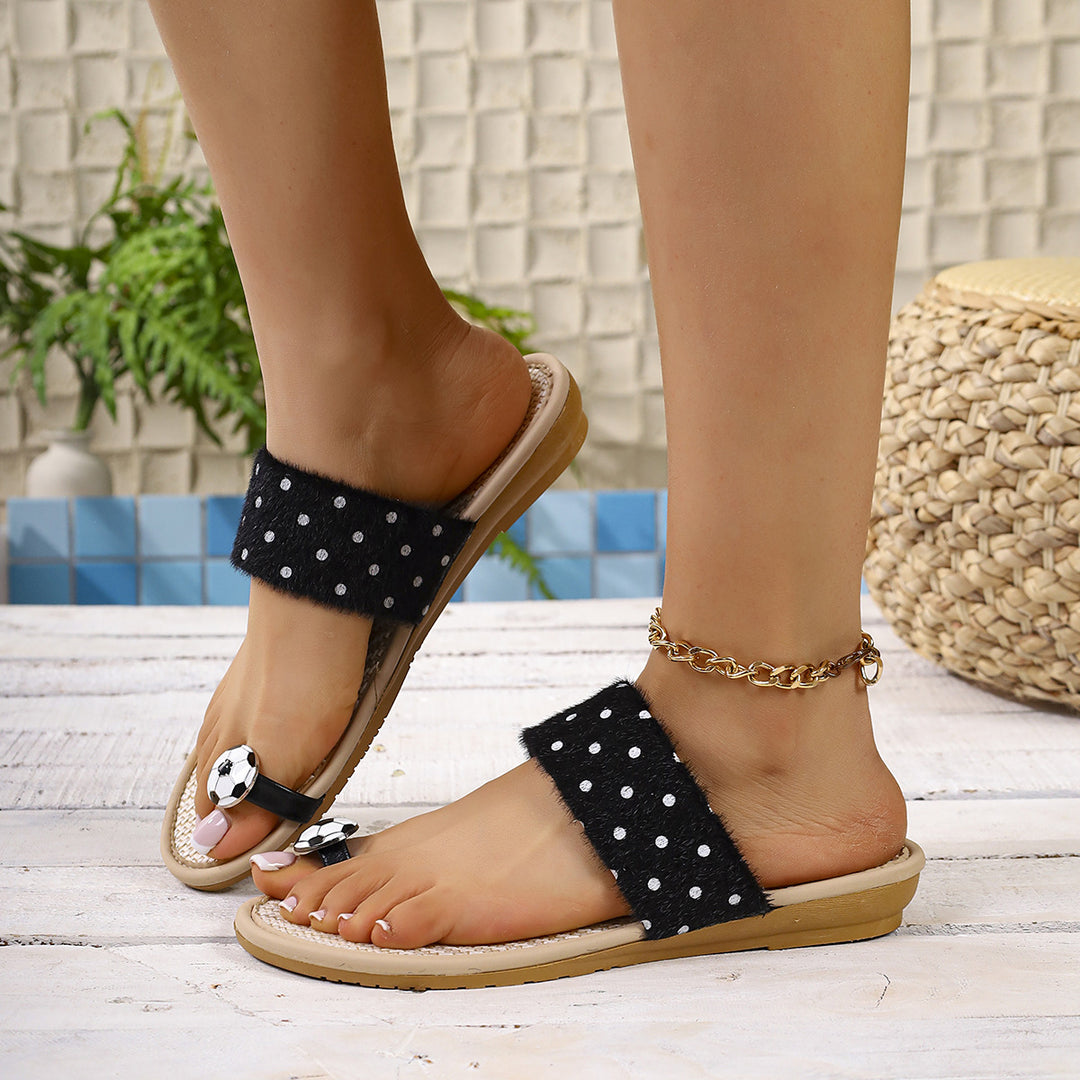 Damen Fußball-Sandalen mit strapazierfähigem Obermaterial und auffälligem Design EB