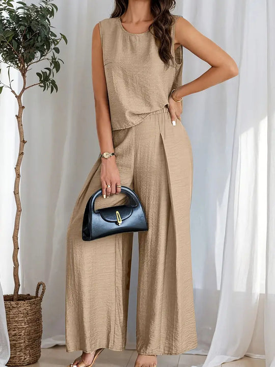Damen weiches Oberteil und elegante weite Hose EB