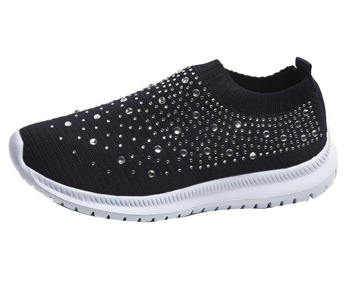 Damen Elegante und glitzernde Slip-On Sneakers EB