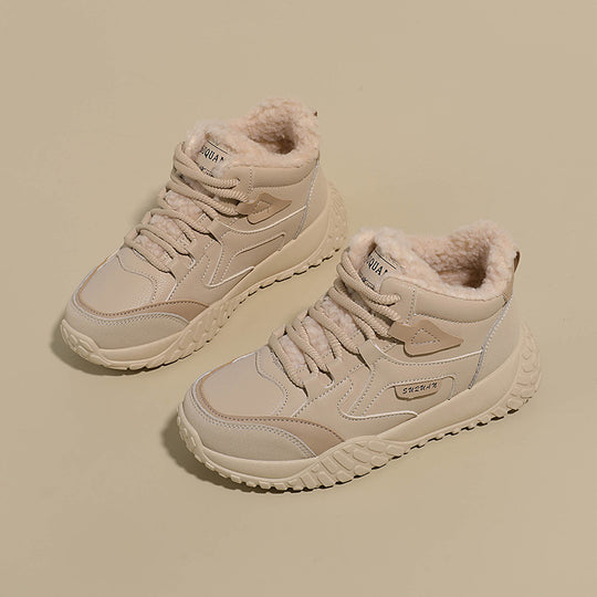 Damen Winterliche High-Top Sneakers mit weichem Innenfutter und rutschfester Sohle EB