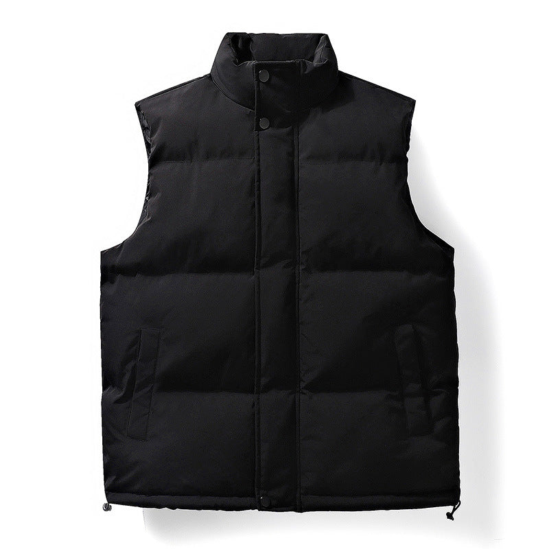 Unisex Steppweste mit Thermoisolierung hohem Stehkragen und verstellbarem Saum EB