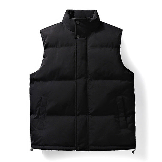 Unisex Steppweste mit Thermoisolierung hohem Stehkragen und verstellbarem Saum EB