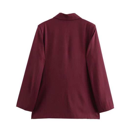 Damen Modische Doppelreiher-Blazerjacke EB