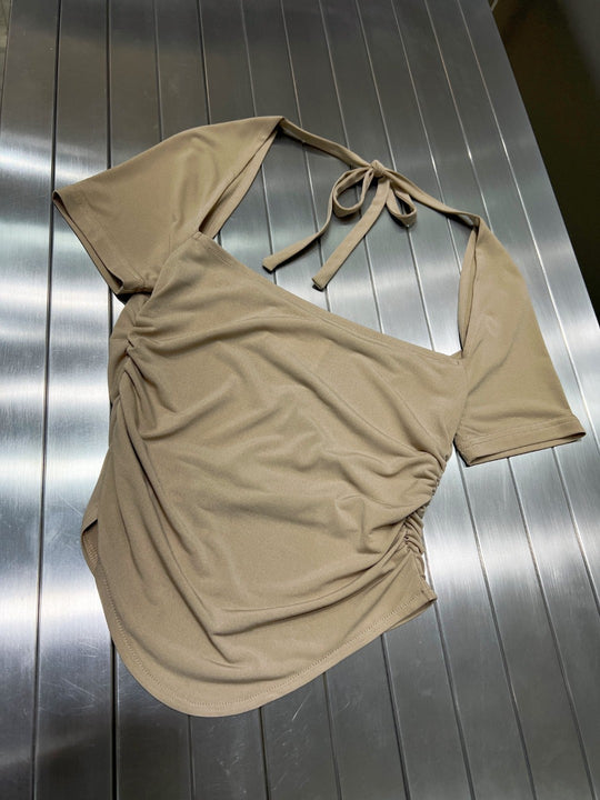 Damen Stretchbluse mit dekorativem Rückenausschnitt EB