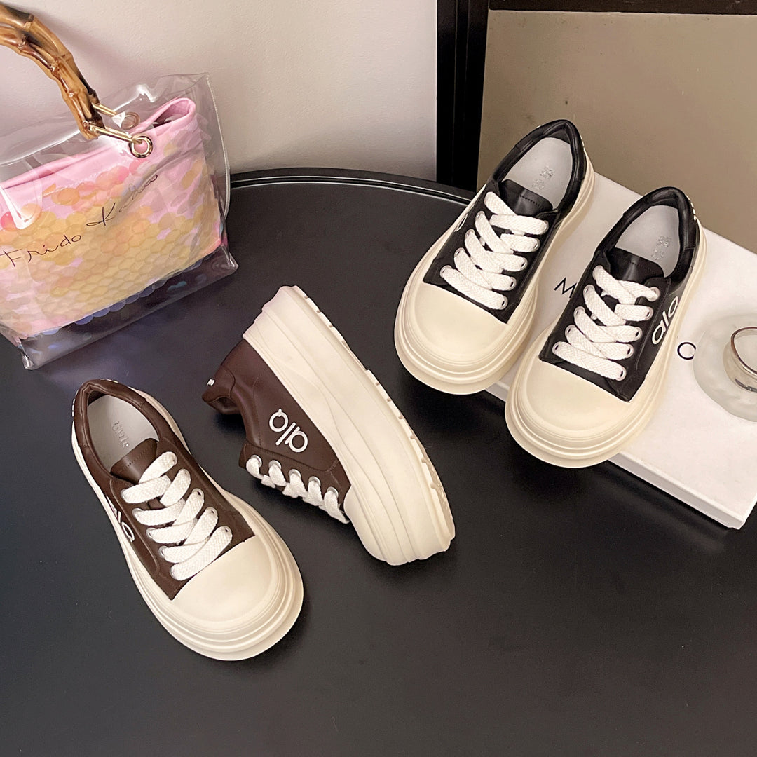 Damen Plattform Sneaker mit großzügiger Sohle und atmungsaktivem Obermaterial EB