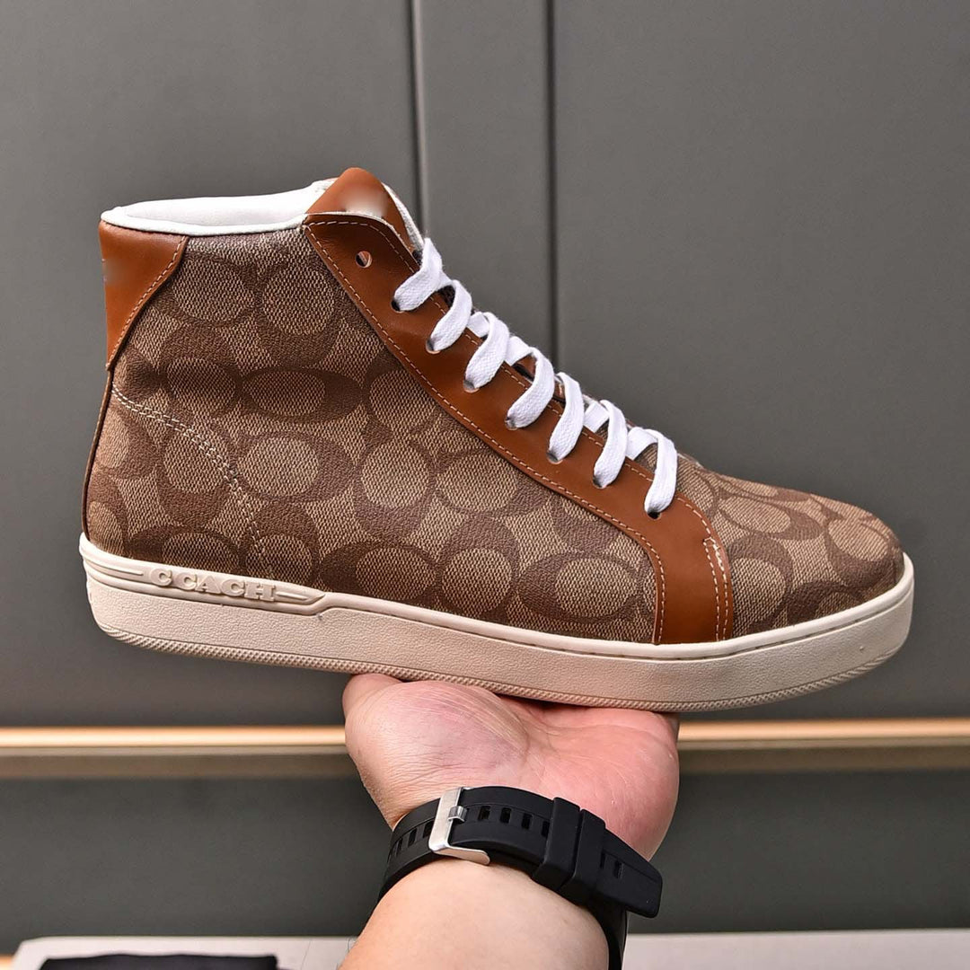 Damen Sportliche High-Top Sneakers mit modischem Oberflächendesign EB