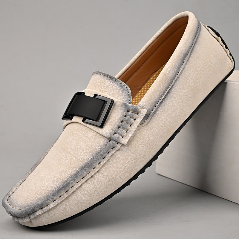 Herren Elegante Mokassins mit modischer Schnalle EB