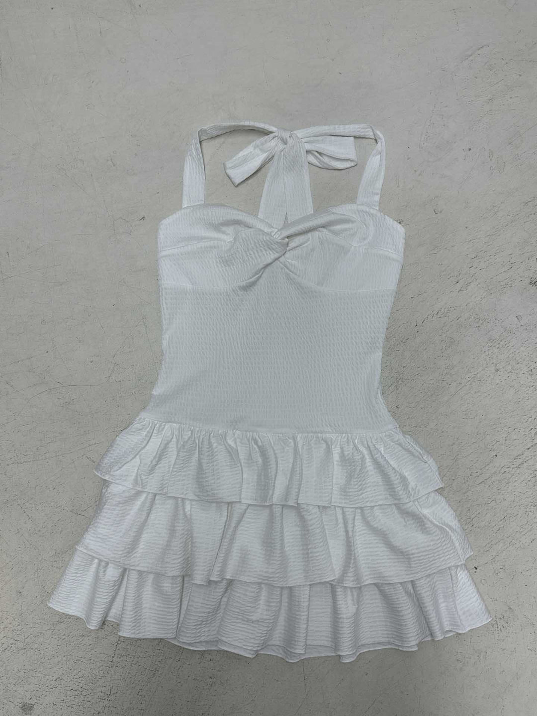 Damen Sommerliches Tüllkleid mit verstellbaren Spaghettiträgern und Rüschendetails EB