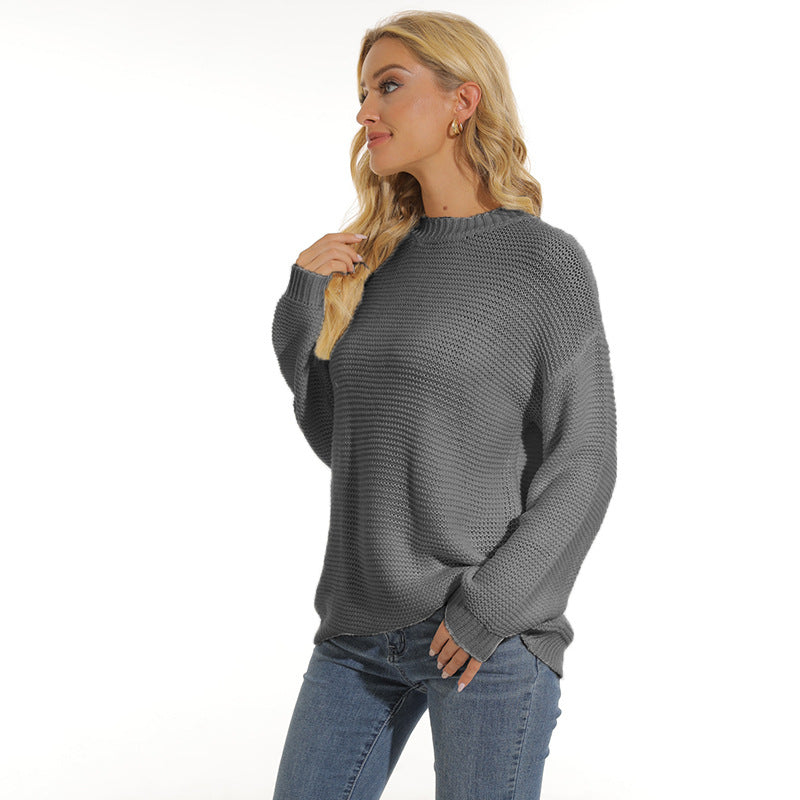 Damen Pullover mit strukturiertem Maschenmuster und bequemem Schnitt EB