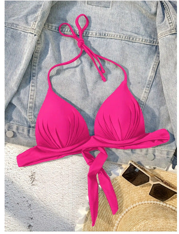Damen Triangel-Bikini mit modischem Knoten-Design EB