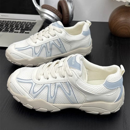 Damen Sportliche Sneakers mit atmungsaktiver Mesh-Konstruktion EB